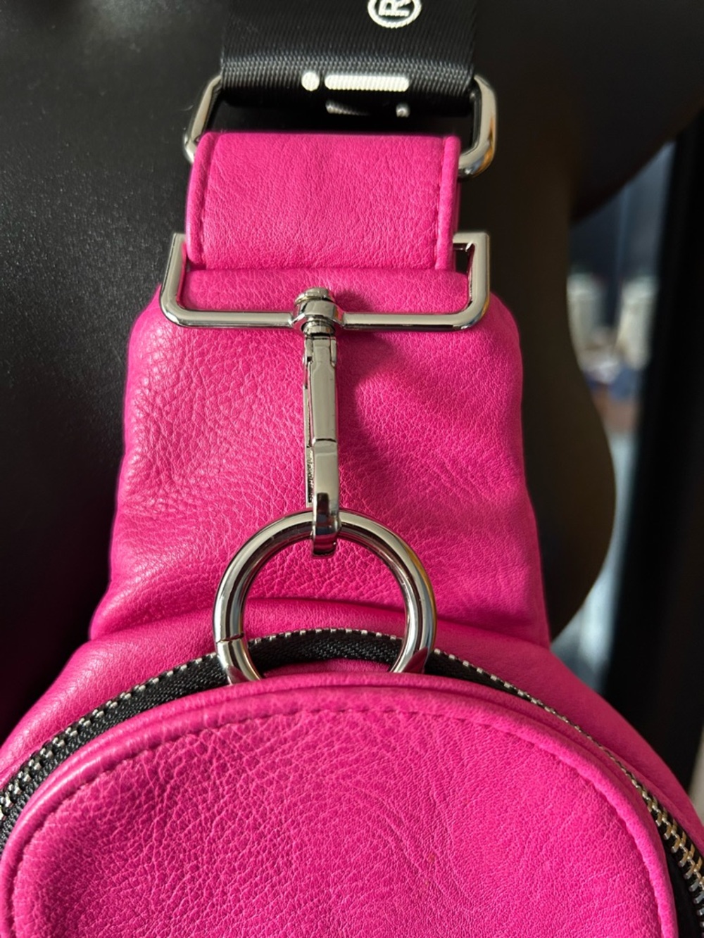 Paparazzi pink crossbody sling bag zippered compartments and a branded strap new - Picture 5 of 12